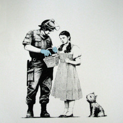 Banksy - Stop and Search - 2007 - Screenprint on Paper - 76 cm x 58 cm - 30 inch x 23 inch - Ministry of Walls Street Art Gallery - The Urban Art Broker - Shop