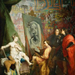 Marco Battaglini - Reality leaves a lot to the Imagination - 2015 - Oil on Canvas - 100 cm x 124 cm - 39 inch x 49 inch - Ministry of Walls Street Art Gallery - The Urban Art Broker - Shop