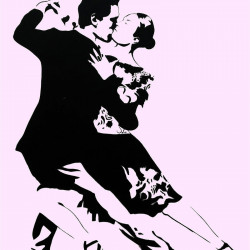 Blek le Rat - Last Tango - 2014 - Spraypaint on Canvas - 160 x 120 cm - 63 x 47 inch - Ministry of Walls Streetart Gallery - The Urban Art Broker - Shop