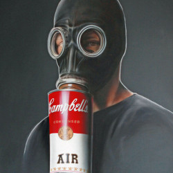 David Uessem - Condensed Air - 2013 - Oil and Acrylics on Canvas - 120 cm x 100 cm - 47 inch x 39 inch - Ministry of Walls Street Art Gallery - The Urban Art Broker - Shop