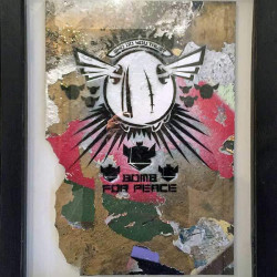 D*face - Bomb for Peace - 2000 - Spraypaint on Panel - 40 cm x 30 cm - 16 inch x 12 inch - Ministry of Walls Street Art Gallery - The Urban Art Broker - Shop
