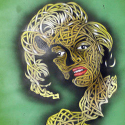 Otto Schade - Marilyn - 2013 - Spraypaint on Canvas - 100 cm x 75 cm - 39 inch x 30 inch - Ministry of Walls Street Art Gallery - The Urban Art Broker - Shop