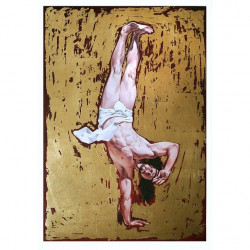 Cosmo Sarson - Breakdancing Jesus - The Salute - 2013 - Giclee Print - 59 cm x 84 cm - 24 inch x 33 inch - Ministry of Walls Street Art Gallery - The Urban Art Broker - Shop