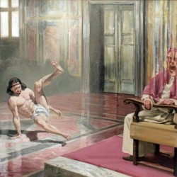 Cosmo Sarson - Screaming Pope and Breakdancing Jesus - 2015 - Oil Paint on MDF-Board - 104 cm x 145 cm - 41 inch x 57 inch - Ministry of Walls Street Art Gallery - The Urban Art Broker - Shop