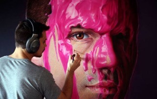 David Uessem at work in his Atelier. David Uessem Art from Ministry of Walls Street Art Gallery - The Urban Art Broker - https://www.ministryofwalls.com