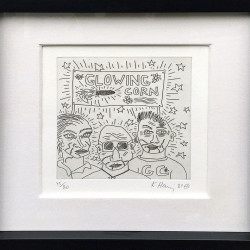 Keith Haring - The Valley - 1989 - 36 cm x 32 cm - 14 inch x 12 inch - Ministry of Walls Street Art Gallery - The Urban Art Broker - Shop