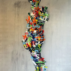 Martin Whatson - David - 200 x 130 cm - acrylics and spraypaint on canvas - 1/1 - Ministry of Walls Street Art Gallery