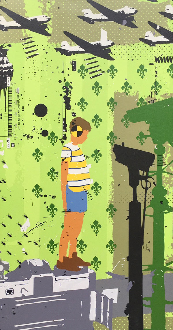 Dummy - Johann Buesen -  2007 - digital collage on canvas - 110x55,5cm - Ministry of Walls Street Art Gallery