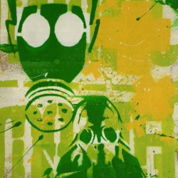 Johann Büsen - Poison - 2012 - Spraypaint on Cardboard - 24 cm x 22 cm - 10 inch x 9 inch - Ministry of Walls Street Art Gallery - The Urban Art Broker - Shop