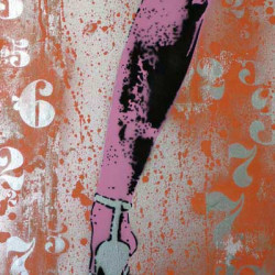 Nick-Walker Knikers - 2014 - 70x50cm - 27,56'x19,69'inch - spraypaint-on-canvas - Ministry of Walls - Street Art Gallery - The Urban Art Broker