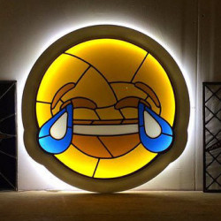 Annahita Hessami - LMFAO - 2016 - Lightsculptur Stained Glass - 60 cm - 24 inch - Ministry of Walls Street Art Gallery - The Urban Art Broker