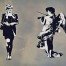 Blek le Rat - Diana and Angel - 2008 - 5 Colour Screenprint - 96 cm x 87 cm - 38 inch x 34 inch - Ministry of Walls Street Art Gallery - The Urban Art Broker - Shop