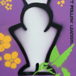 Francis Tucker - be yourself - 2015 - Spraypaint on Canvas - 40 cm x 30 cm - 16 inch x 12 inch - Ministry of Walls Street Art Gallery - The Urban Art Broker - Shop