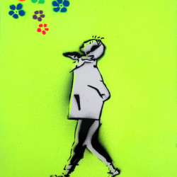 c.mank - Views #14 - 2015 - Stencil Spraypaint on Paper - 42 cm x 30 cm - 17 inch x 12 inch - Ministry of Walls Street Art Gallery - The Urban Art Broker - Shop