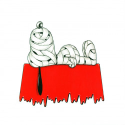 Otto Schade - Snoopy 2 - 2016 - ink drawing and acrylics on card paper - 59,4x42cm - edition1 - Ministry of Walls - Streetart Gallery Shop - The urban art broker