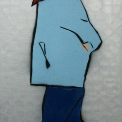 Aussichten #30 - c.mank -views#30 - 2016 - 90x30cm - stencil -acryl-spraylack-auf-leinwand - Ministry of Walls Streetart Gallery and shop - The Urban Art Broker