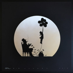 Otto Schade - Uplifted Dreams Black G- 2016 - 60cm x 60cm stencil-spray-handfinished 300g-card_ed1-1 Ministry of Walls Street Art Shop Gallery