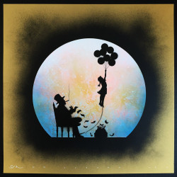 Otto Schade - Uplifted Dreams Gold- 2016 - 60cm x 60cm stencil-spray-handfinished 300g-card_ed1-1 Ministry of Walls Street Art Shop Gallery