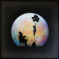 Otto Schade - Uplifted Dreams Grey - 2016 - 60cm x 60cm stencil-spray-handfinished 300g-card_ed1-1 Ministry of Walls Street Art Shop Gallery