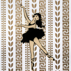 c.mank - Dancer #5 - 2016 - Stencil Spraypaint on Paper - 42 cm x 30 cm - 17 inch x 12 inch - Ministry of Walls Street Art Gallery - The Urban Art Broker - Shop