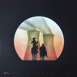 Otto Schade wtf Black YOGW Glittered Don Quichotte - 2017 - 59,4x59,4cm - Spraypaint on canvas - Edition1 -Ministry of Walls Street art Gallery - The Urban art Broker - shop