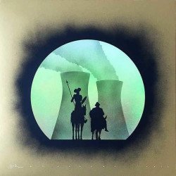 Otto Schade WTF Don Quixote Gold YGrGW Text glittered 2017 - Ministry of Walls Street Art Gallery - The Urban Art Broker Shop