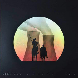 Otto Schade WTF Don Quixote Black YOPW Text glittered 2017 - Ministry of Walls Street Art Gallery - The Urban Art Broker Shop