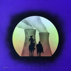 Otto Schade wtf Purple YPWG Don Quichotte - 2017 - 59,4x59,4cm - Spraypaint on canvas - Edition1 -Ministry of Walls Street art Gallery - The Urban art Broker - shop