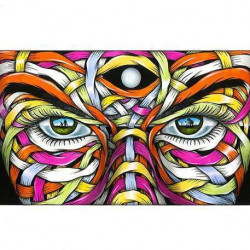 Otto Schade Magic Moon - 2016 - 42x59.4 cm - Ink and acrylic drawing on cardboard - Edition 1 - Ministry of Walls Streetart Gallery - The Urban Art Broker shop