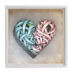 Otto Schade - Kiss and Love - Edition20 - framed - 50x50 without frame - Ministry of Walls Street art Gallery - The Urban Art Broker shop