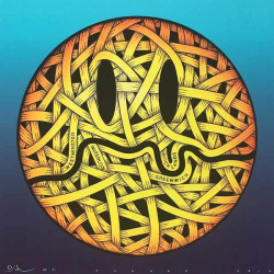 Otto-Schade - London Smiley blue - 2017 - platinium etching 285g - 50x50cm - edition10 - Ministry of Walls Street Art Gallery The Urban Art Broker shop