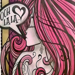 Inkie - Ooh la la - 2016 - Fine Art Giclee Print - 60 cm x 42 cm - 24 inch x 17 inch - Ministry of Walls Street Art Gallery - The Urban Art Broker - Shop