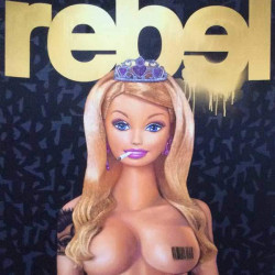 Nick Flatt Print Rebel Barbie - 2017 - Edition20 - 65x50cm - 26x20inch Ministry Of Walls Streetart Gallery- The Urban Art Broker shop - Artist of theHaus
