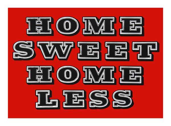 Ben Eine - Homeless - 2017 - 3 Colour Screenprint on Paper - 60 cm x 47 cm - 24 inch x 19 inch - Ministry of Walls Street Art Gallery - The Urban Art Broker - Shop