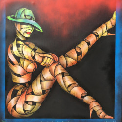 Otto Schade - Audrey - 2015 - Stencil Spray Paint on Canvas - 100 cm x 100 cm - 39 inch x 39 inch - Ministry of Walls Street Art Gallery Cologne - The Urban Art Broker - Shop