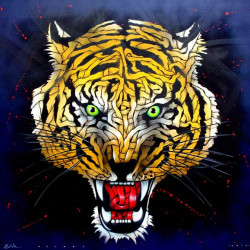 Otto Schade Tigers Head - 2014 - Spraypaint on canvas - 100cm x 100cm - Edition2-5 - Ministry of walls Streetart Gallery shop kaufen buy