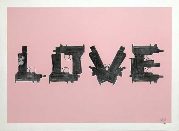 ARMX - Love (Pink) - 2018 - Acrylspray and Ink on Wood - 60 cm x 80 cm - 24 inch x 32 inch - Ministry of Walls Street Art Gallery - The Urban Art Broker - Shop