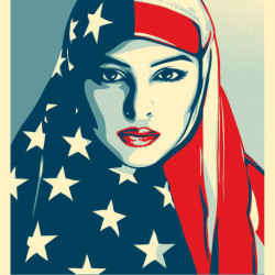 Shepard Fairey we the people are greater than fear - 2017 - 36 x 24 inch - 92x62cm -offset print on cream Speckle Tone paper - Ministry of Walls Street Art Gallery - The Urban Art Broker - shop