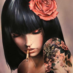 Brian M. Viveros - Violet - 2016 - Giclee fine art Print - 52 cm x 42 cm - 20 inch x 16 inch - Ministry of Walls Streetart Gallery - The Urban Art Broker - Shop