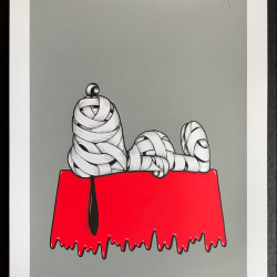 Otto Schade - Snoopy (Grey) - 2018 - 3-layers Screen Print - 42 cm x 51 cm - 17 inch x 20 inch - Ministry of Walls Street Art Gallery - The Urban Art Broker - Shop