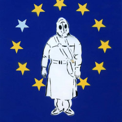 Aussenansichten #EU #2 - 2018 - Acrylics on Canvas - 60 cm x 50 cm - 24 inch x 20 inch - Ministry of Walls Street Art Gallery Cologne - The Urban Art Broker - Shop