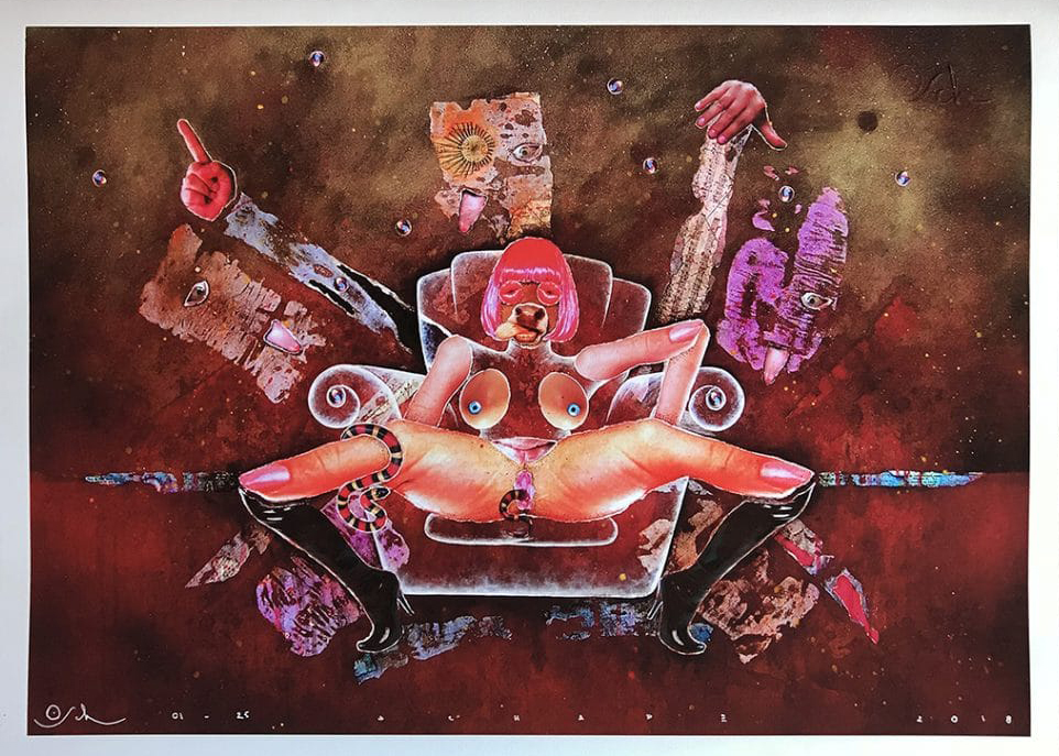 Otto Schade - Bitch! - 2018 - Giclee Platinum on Paper - 45 cm x 33 cm - 18 inch x 13 inch - Ministry of Walls Street Art Gallery - The Urban Art Broker - Shop