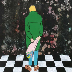 c.mank - Sample #7 - 2018 - Acrylics on Art Cardboard - 58 cm x 48 cm - 23 inch x 19 inch - Edition 1 - Ministry of Walls Streetart Gallery and Shop - The Urban Art Broker