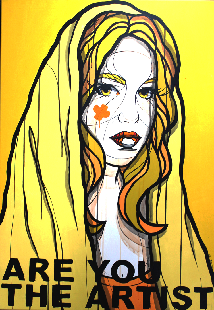 El Bocho - Are you the Artist - 2016 - Acryl on Canvas - 70 cm x 100 cm - 28 inch x 39 inch - Ministry of Walls Street Art Gallery - The Urban Art Broker - Shop