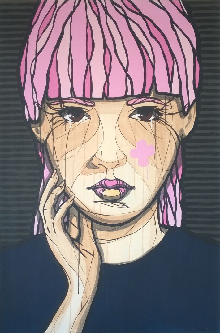 El Bocho - Bring mich zu dem Regenbogen - 2017 - Acryl on Canvas - 80 cm x 120 cm - 32 inch x 47 inch - Ministry of Walls Street Art Gallery - The Urban Art Broker - Shop