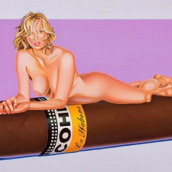 Mel Ramos - Hav-a-Havanna #10 - 2015 - Colour Lithography on handmade Paper - 75 cm x 115 cm - 30 inch x 45 inch - Ministry of Walls Street Art Gallery - The Urban Art Broker - Shop