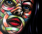 Otto Schade - Esperanza - 2018 - Free Hand Spray Paint on Canvas - 100 cm x 100 cm - 39 inch x 39 inch - Ministry of Walls Street Art Gallery - The Urban Art Broker - Shop