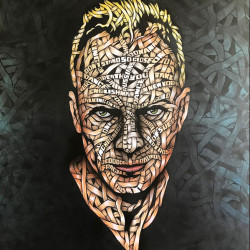 Otto Schade - Sting - 2018 - Stencil Spray Paint mixed technique on Canvas - 122 cm x 91 cm - 48 inch x 36 inch - Ministry of Walls Street Art Gallery - The Urban Art Broker - Shop