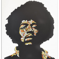 Otto Schade - Jimi Hendrix (Yellow, Orange) - 2018 - Screen Print on Paper - 59 cm x 42 cm - 23 inch x 17 inch - Ministry of Walls Street Art Gallery - The Urban Art Broker - Shop