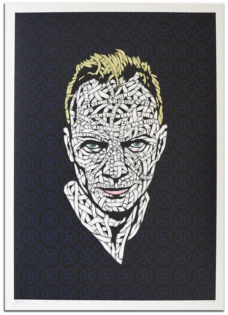 Otto Schade - Sting (Blue) - 2018 - Screen Print on Paper - 59 cm x 42 cm - 23 inch x 17 inch - Ministry of Walls Street Art Gallery - The Urban Art Broker - Shop